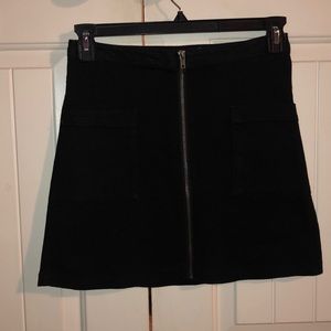 Black Denim Skirt